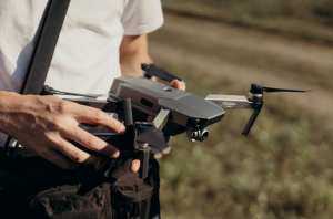 holding a drone